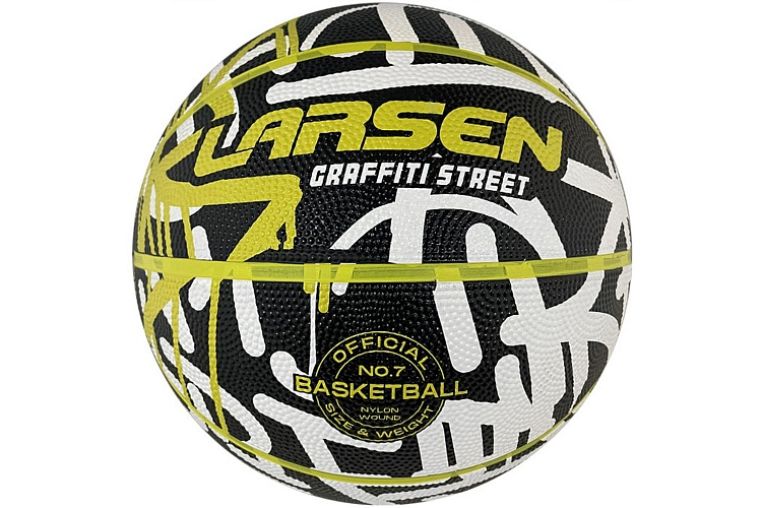 Мяч баскетбольный Larsen RB7 Graffiti Street Black/White/Lime 