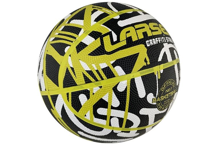 Мяч баскетбольный Larsen RB7 Graffiti Street Black/White/Lime фото 2