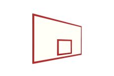 Щит баскетбольный игровой 180х105 фанера без рамы (разметка красная) Dinamika ZSO-002096