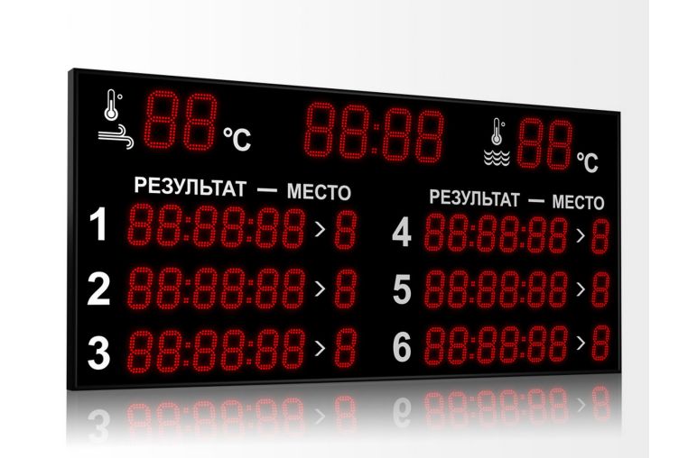 Табло для плавания Импульс 713-D18x8-L6xD13x7-T-T2 