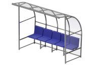 Скамейка для запасных игроков с навесом на 5 посадочных мест SportWerk SpW-SZ-5C