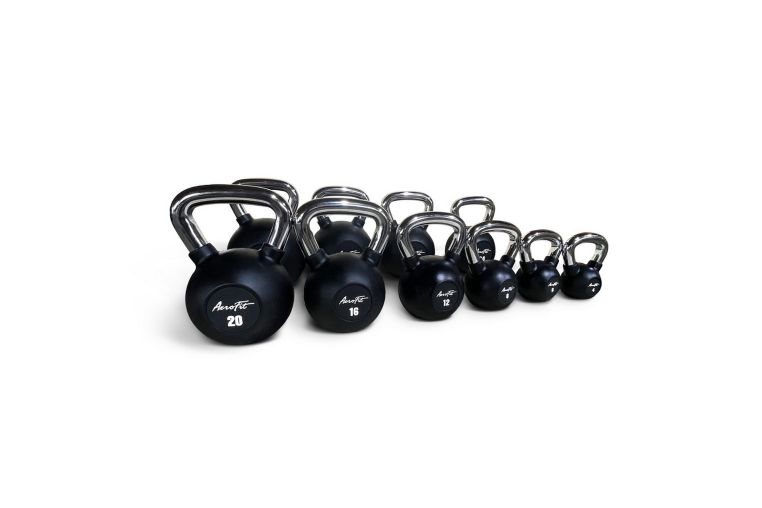 Гиря обрезиненная с хромированной рукояткой 4 кг Aerofit AFBK4 черный 