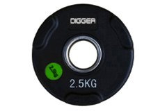 Диск олимпийский обрезиненный 3-х хватовый 2,5кг Hasttings Digger HD51C1C-2,5
