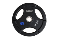 Диск олимпийский обрезиненный 3-х хватовый 15кг Hasttings Digger HD51C1C-15
