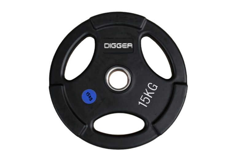 Диск олимпийский обрезиненный 3-х хватовый 15кг Hasttings Digger HD51C1C-15 