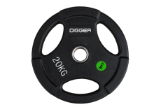 Диск олимпийский обрезиненный 3-х хватовый 20кг Hasttings Digger HD51C1C-20