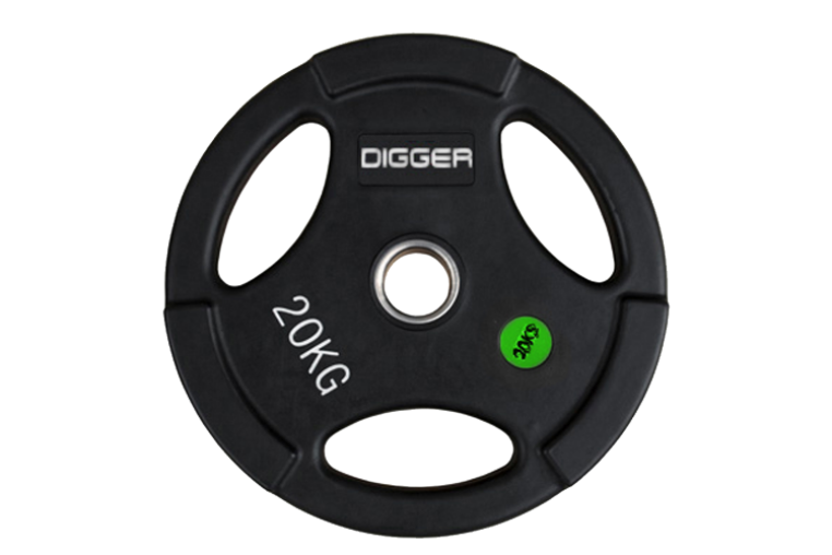 Диск олимпийский обрезиненный 3-х хватовый 20кг Hasttings Digger HD51C1C-20 