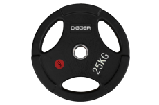 Диск олимпийский обрезиненный 3-х хватовый 25кг Hasttings Digger HD51C1C-25