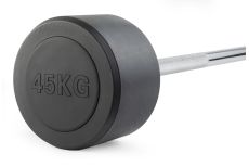 Штанга неразборная обрезиненная 45 кг. Прямой гриф. VictoryFit VF-DX4450