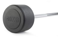Штанга неразборная обрезиненная 40 кг. Прямой гриф. VictoryFit VF-DX4400