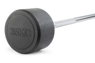 Штанга неразборная обрезиненная 35 кг. Прямой гриф. VictoryFit VF-DX4350