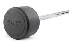 Штанга неразборная обрезиненная 35 кг. Прямой гриф. VictoryFit VF-DX4350