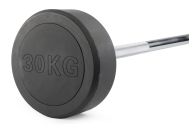 Штанга неразборная обрезиненная 30 кг. Прямой гриф. VictoryFit VF-DX4300