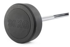 Штанга неразборная обрезиненная 30 кг. Прямой гриф. VictoryFit VF-DX4300