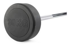 Штанга неразборная обрезиненная 30 кг. Прямой гриф. VictoryFit VF-DX4300