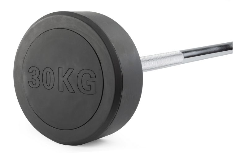 Штанга неразборная обрезиненная 30 кг. Прямой гриф. VictoryFit VF-DX4300 