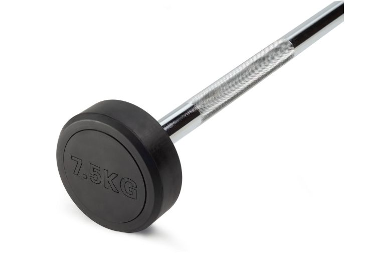 Штанга неразборная обрезиненная 7,5 кг. Прямой гриф. VictoryFit VF-DX4075 