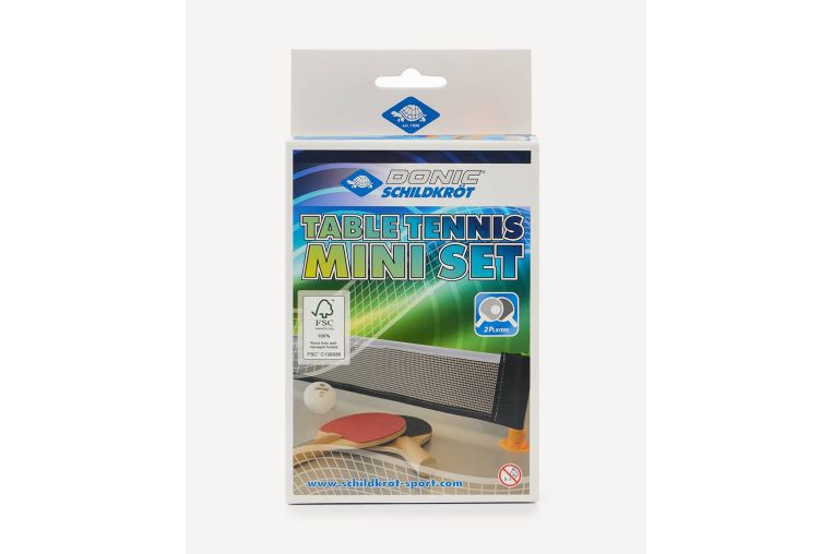 Набор для настольного тенниса Donic Tischtennis-Mini-Set, 2 детские ракетки, 3 мяча, сетка 