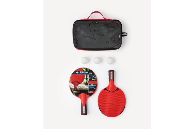 Набор для настольного тенниса Donic Outdoor Weatherproof, 2 ракетки, 3 мяча, чехол фото 2