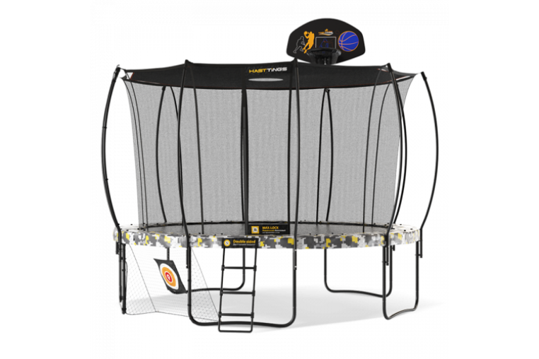 Батут Hasttings Superfly X 12ft + Теневой тент + Сет для баскетбола + Футбольные ворота + Распылитель водный 