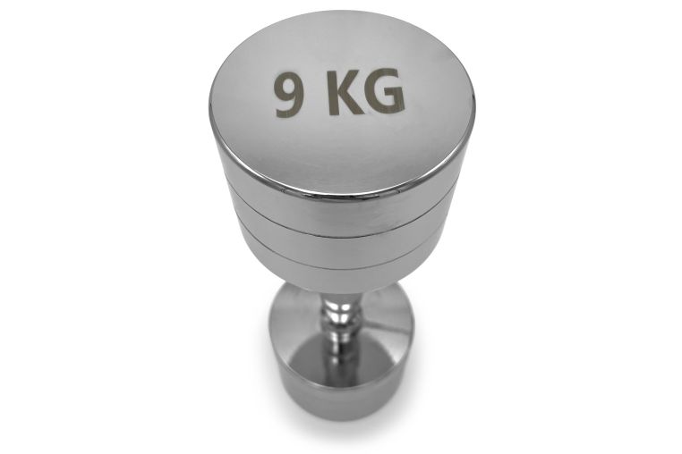 Гантель UNIX Fit PRO круглая хромированная 9 кг, 2 шт. фото 2