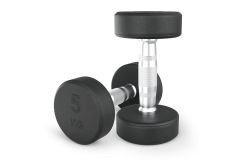 Гантель UNIX Fit PRO круглая обрезиненная 5 кг, 2 шт.