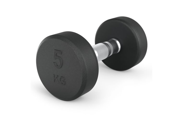 Гантель UNIX Fit PRO круглая обрезиненная 5 кг, 2 шт. фото 9