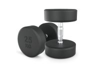 Гантель UNIX Fit PRO круглая обрезиненная 25 кг, 2 шт.