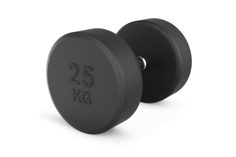 Гантель UNIX Fit PRO круглая обрезиненная 25 кг, 2 шт. фото 9