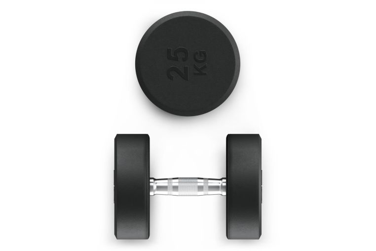 Гантель UNIX Fit PRO круглая обрезиненная 25 кг, 2 шт. фото 7