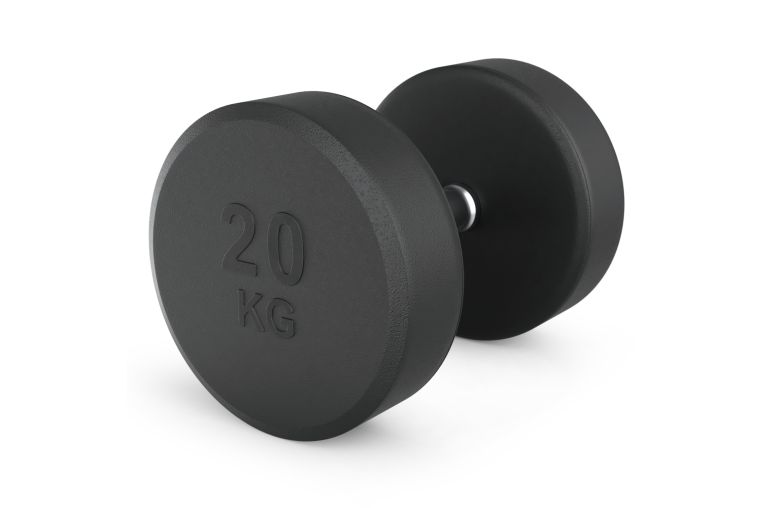 Гантель UNIX Fit PRO круглая обрезиненная 20 кг, 2 шт. фото 9