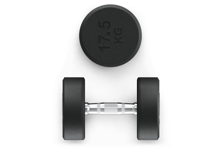 Гантель UNIX Fit PRO круглая обрезиненная 17,5 кг, 2 шт. фото 7