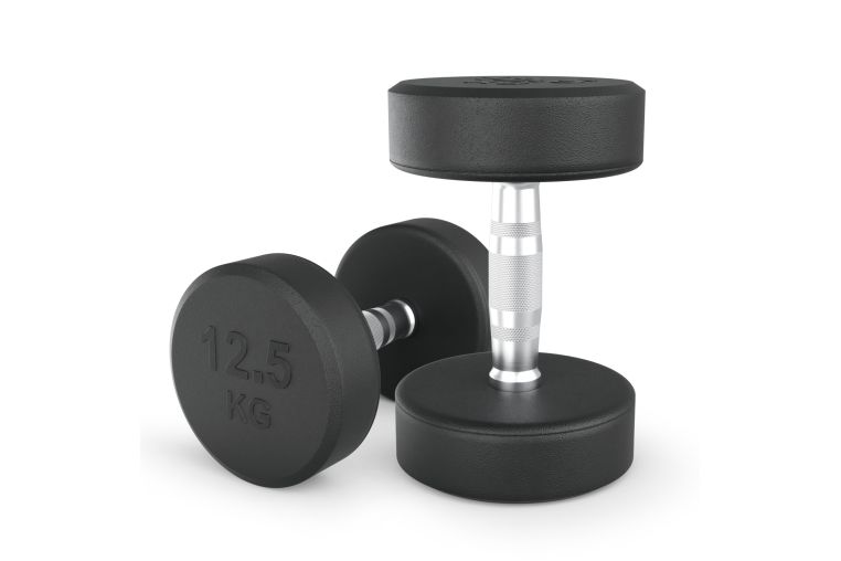 Гантель UNIX Fit PRO круглая обрезиненная 12,5 кг, 2 шт. 
