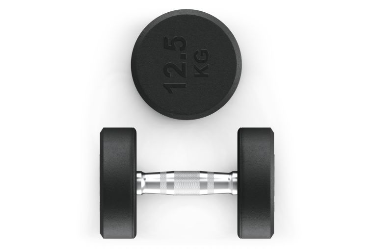 Гантель UNIX Fit PRO круглая обрезиненная 12,5 кг, 2 шт. фото 7