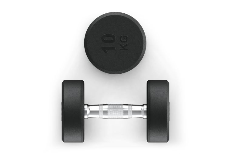 Гантель UNIX Fit PRO круглая обрезиненная 10 кг, 2 шт. фото 7