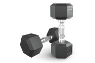 Гантель гексагональная UNIX Fit обрезиненная 7,5 кг, 2 шт.