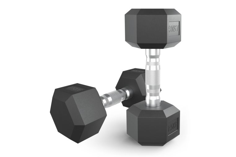 Гантель гексагональная UNIX Fit обрезиненная 7,5 кг, 2 шт. 