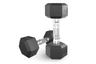 Гантель гексагональная UNIX Fit обрезиненная 5 кг, 2 шт.