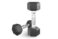 Гантель гексагональная UNIX Fit обрезиненная 2,5 кг, 2 шт.