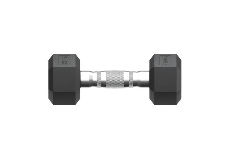 Гантель гексагональная UNIX Fit обрезиненная 2,5 кг, 2 шт. фото 7