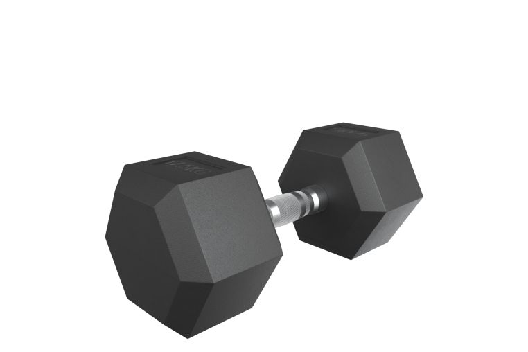 Гантель гексагональная UNIX Fit обрезиненная 17,5 кг, 2 шт. фото 9