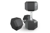 Гантель гексагональная UNIX Fit обрезиненная 20 кг, 2 шт.