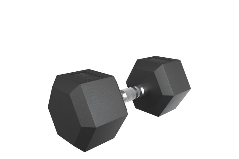 Гантель гексагональная UNIX Fit обрезиненная 20 кг, 2 шт. фото 9