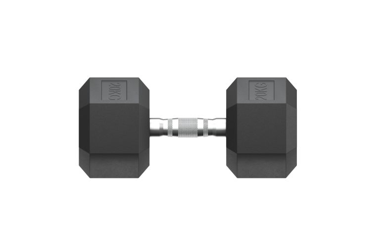 Гантель гексагональная UNIX Fit обрезиненная 20 кг, 2 шт. фото 7
