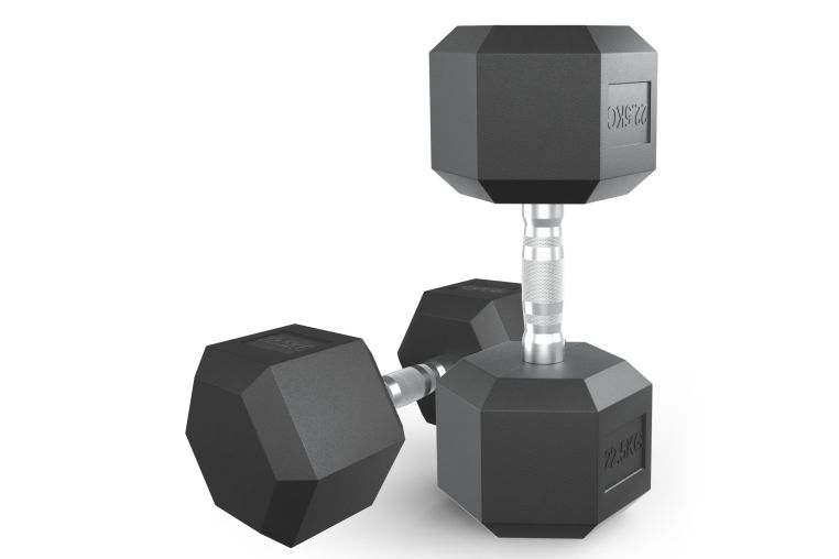 Гантель гексагональная UNIX Fit обрезиненная 22,5 кг, 2 шт. 