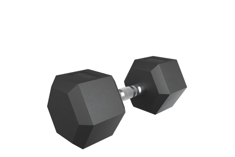 Гантель гексагональная UNIX Fit обрезиненная 22,5 кг, 2 шт. фото 9