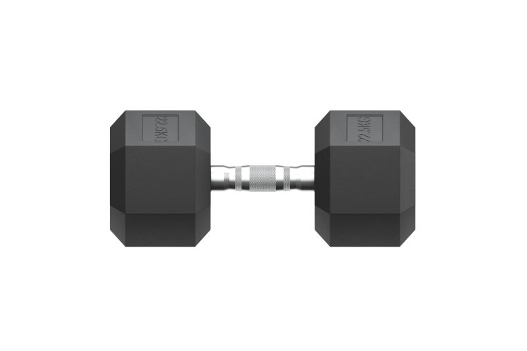 Гантель гексагональная UNIX Fit обрезиненная 22,5 кг, 2 шт. фото 7