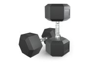 Гантель гексагональная UNIX Fit обрезиненная 25 кг, 2 шт.