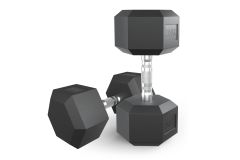 Гантель гексагональная UNIX Fit обрезиненная 25 кг, 2 шт.